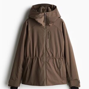 H&M Women's brown Hooded Raincoat recco thermomove
